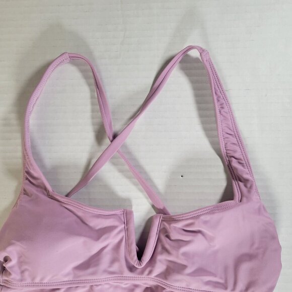 Salt & Cove Women Two Piece Lilac & Black Tankini Swimsuit Set Size S - Picture 8 of 14